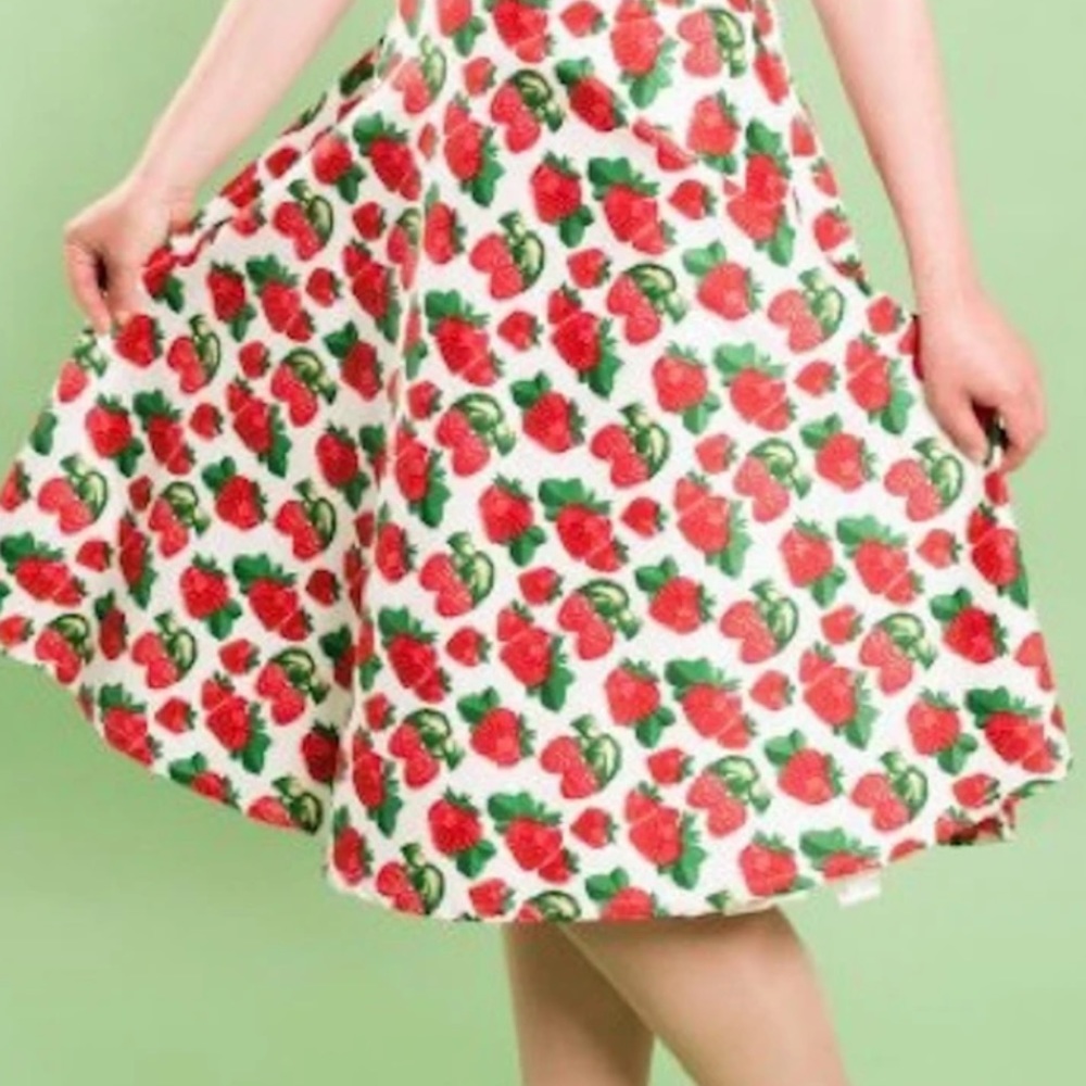 Tatyana strawberry fields swing skirt.